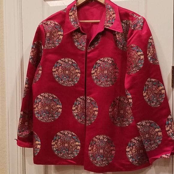 COPY - VINTAGE 70's/80's Chinese Brocade Silk Jacket - Picture 1 of 13